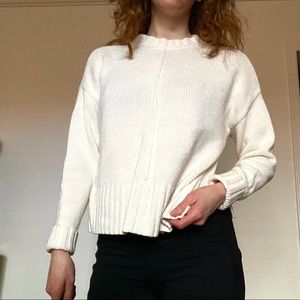 Cream / off-white knit sweater.  🍃